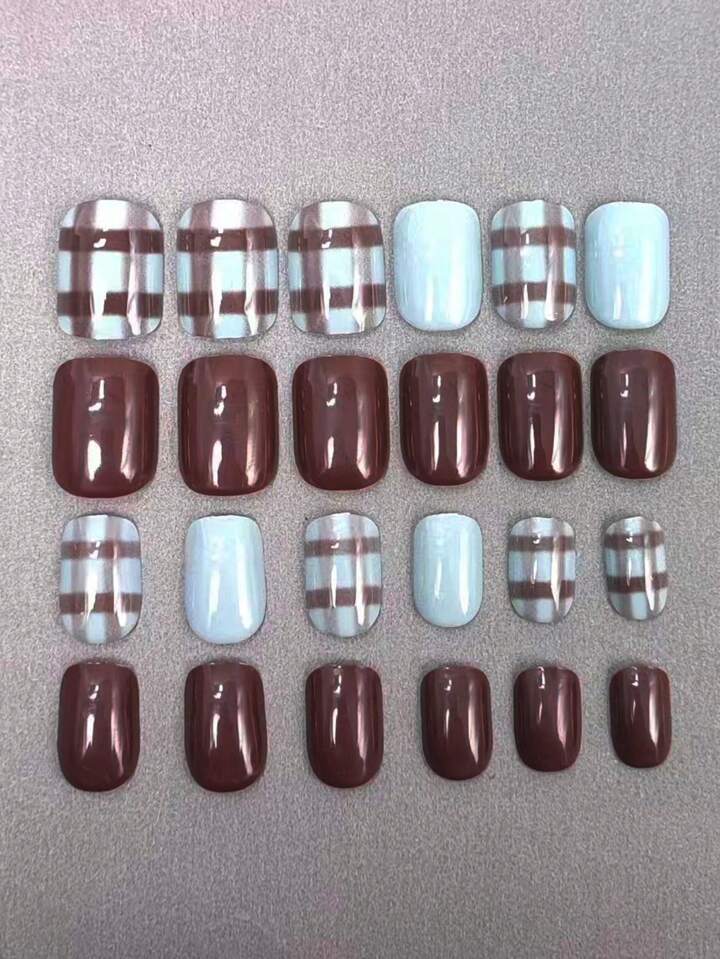 24–30 Pieces Press-On Nails Set | Reusable Salon Style False Nails for Women & Girls