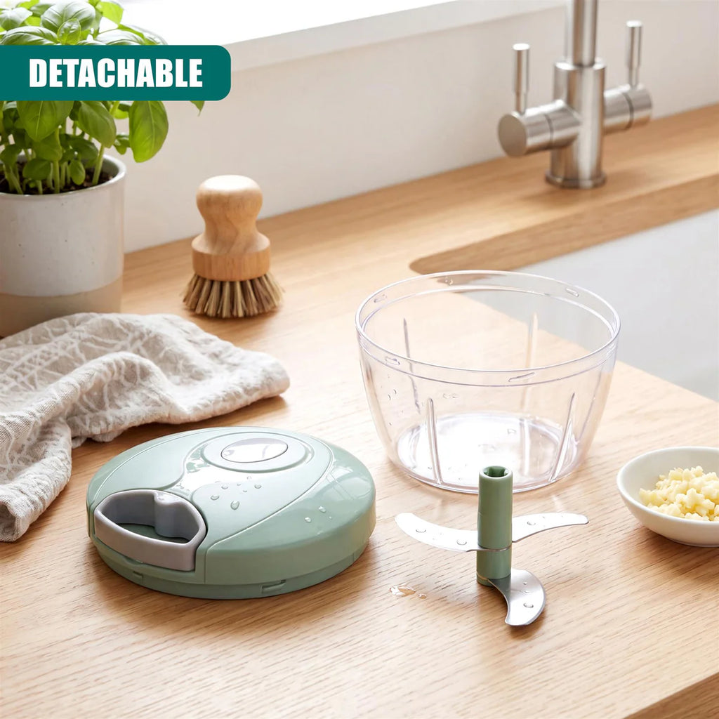 Eotia 3-Blade Manual Vegetable Chopper | Quick Food Cutter for Onion, Garlic & Vegetables