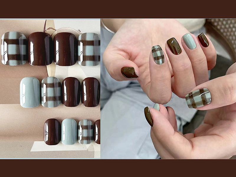 24–30 Pieces Press-On Nails Set | Reusable Salon Style False Nails for Women & Girls