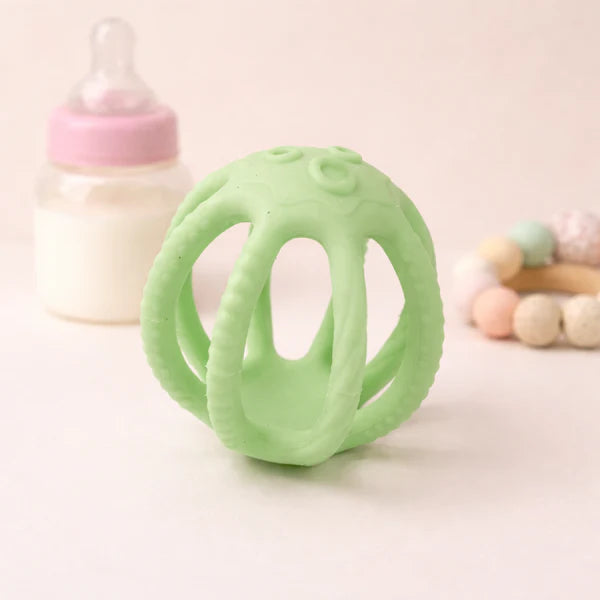 Rio Octopus Ball Baby Teether | BPA-Free Soft Silicone Sensory Teething Toy