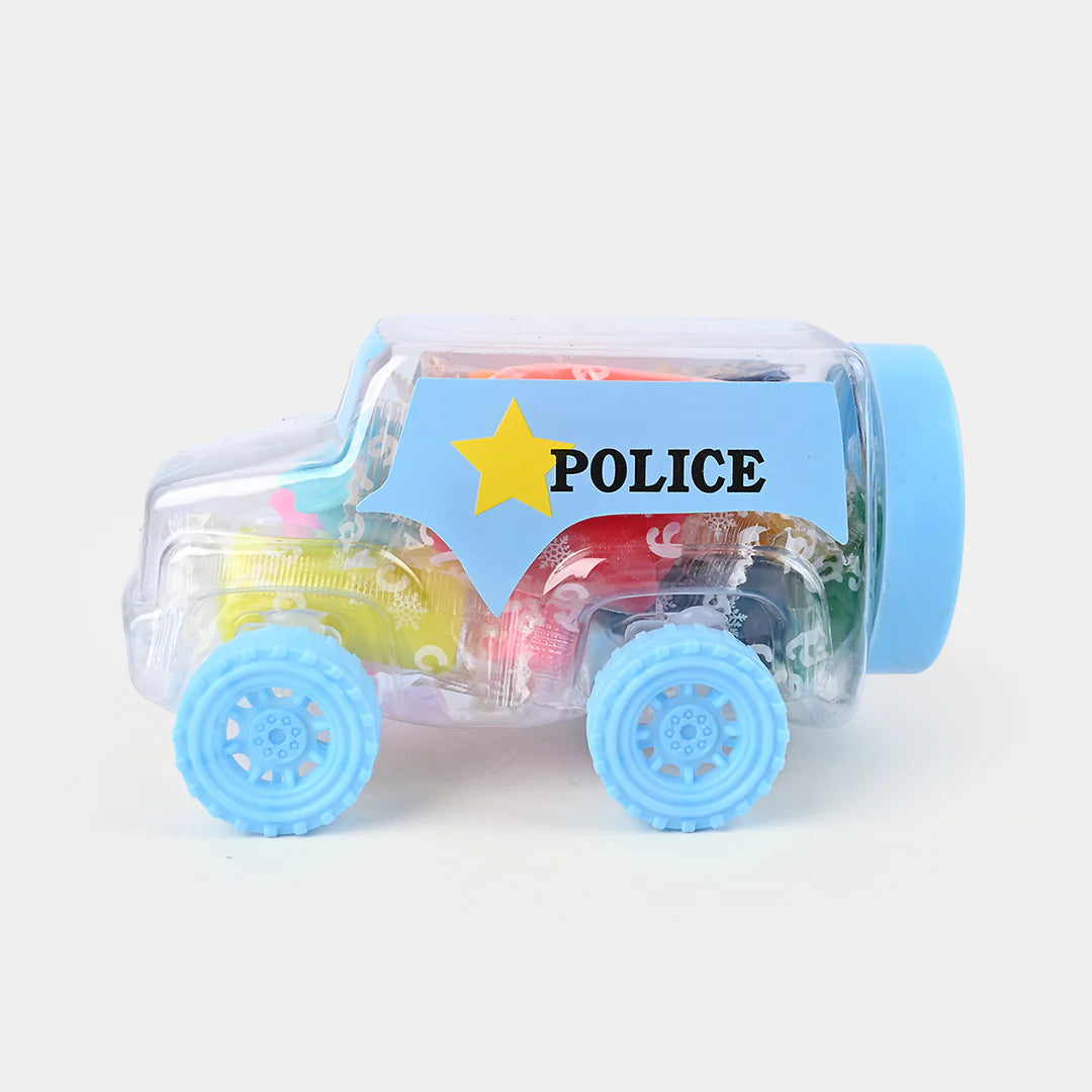 Police Car Clay Playset for Kids | DIY Modeling Clay Set | Multi-Color Creative Toy