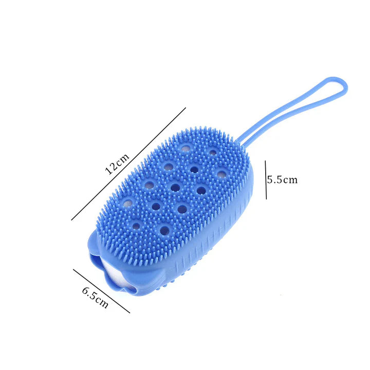 Silicone Bubble Bath Brush | Double-Sided Soft Body Scrubber for Deep Cleaning & Massage