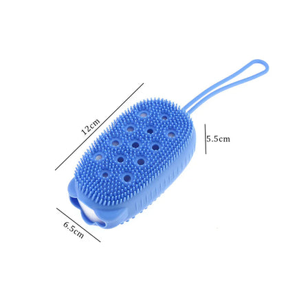 Silicone Bubble Bath Brush | Double-Sided Soft Body Scrubber for Deep Cleaning & Massage