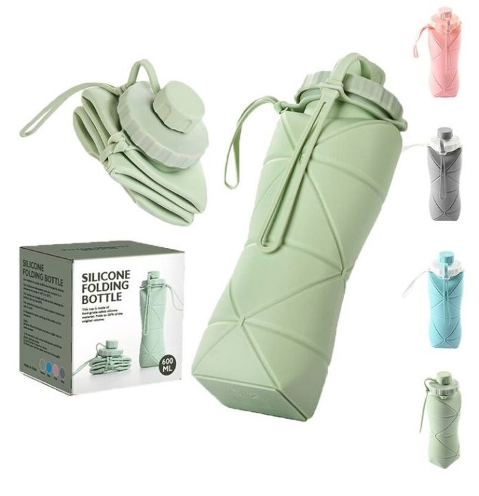 Silicone Foldable Water Bottle (600ml)