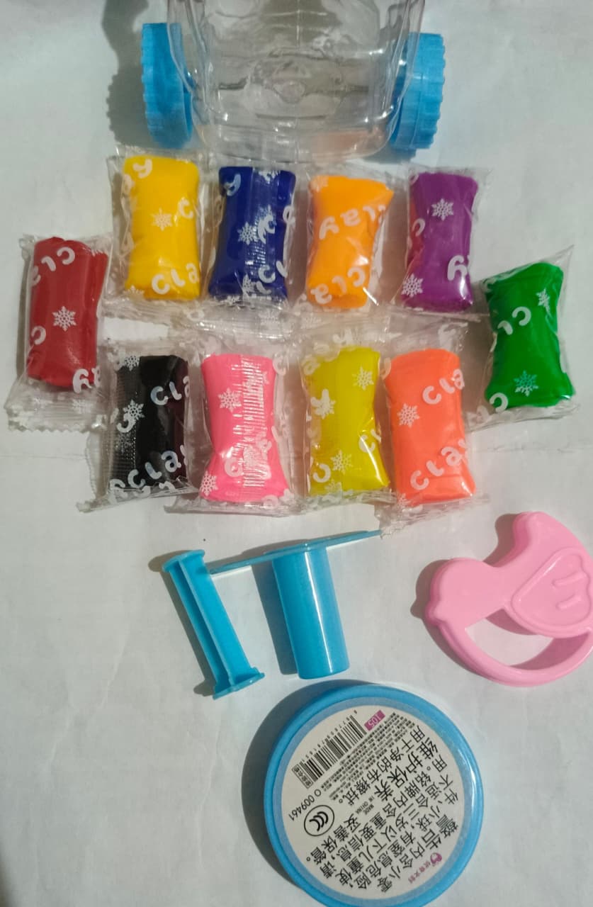 Police Car Clay Playset for Kids | DIY Modeling Clay Set | Multi-Color Creative Toy
