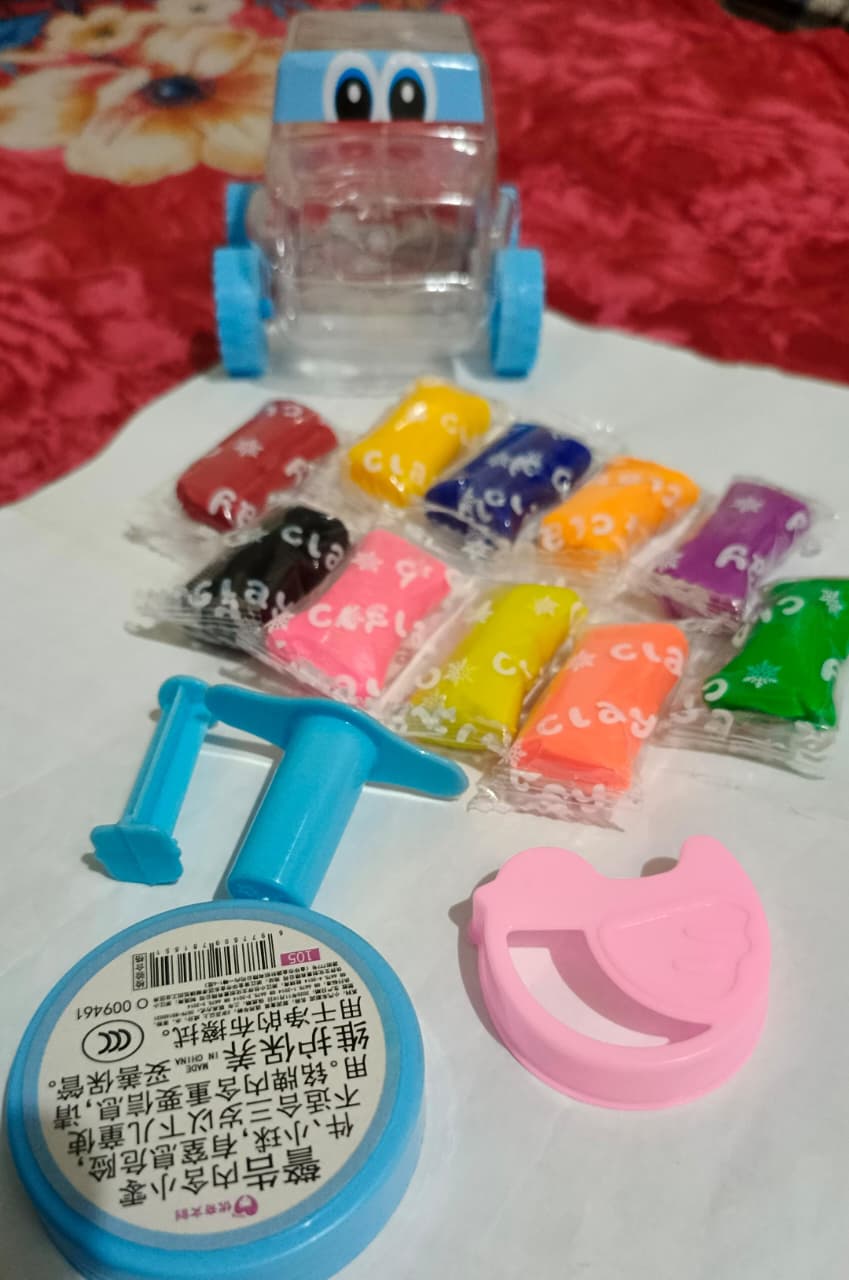 Police Car Clay Playset for Kids | DIY Modeling Clay Set | Multi-Color Creative Toy