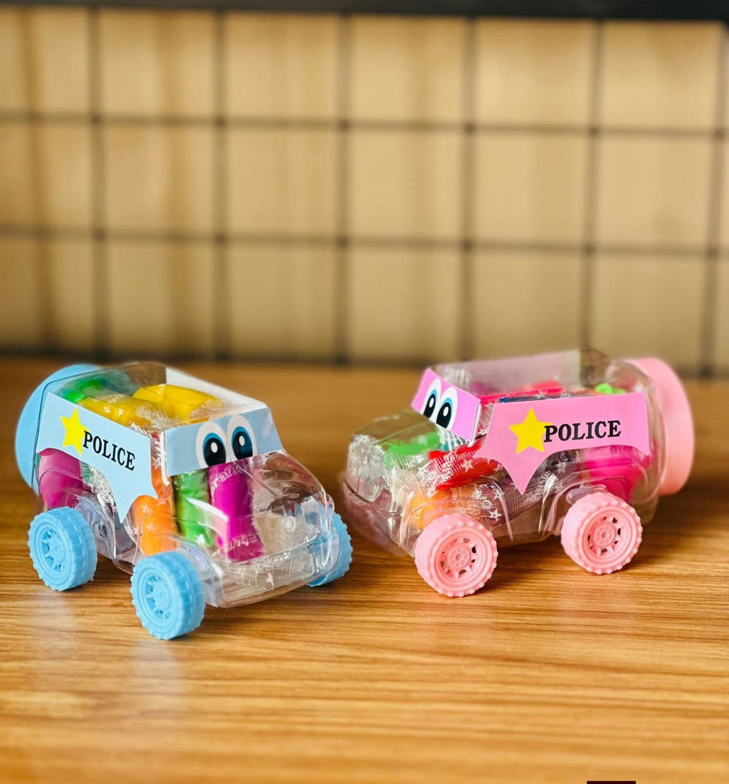 Police Car Clay Playset for Kids | DIY Modeling Clay Set | Multi-Color Creative Toy