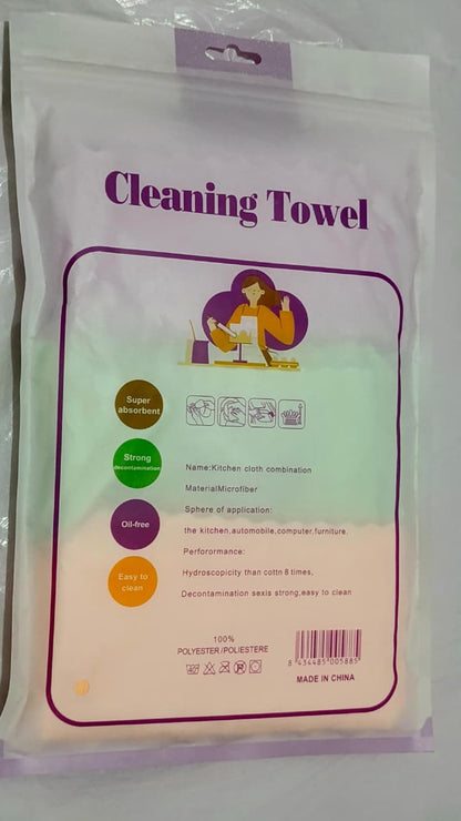 Premium 3-Piece Cleaning Towel Set | Multi-Purpose Kitchen Cleaning Cloth
