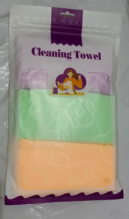 Premium 3-Piece Cleaning Towel Set | Multi-Purpose Kitchen Cleaning Cloth
