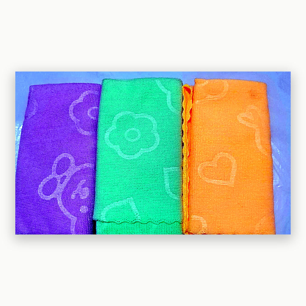 China Imported 3-Piece Premium Cleaning Towel Set | Multi-Purpose Kitchen Cleaning Cloth
