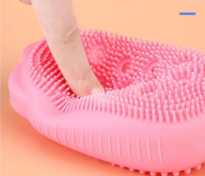 Silicone Bubble Bath Brush | Double-Sided Soft Body Scrubber for Deep Cleaning & Massage