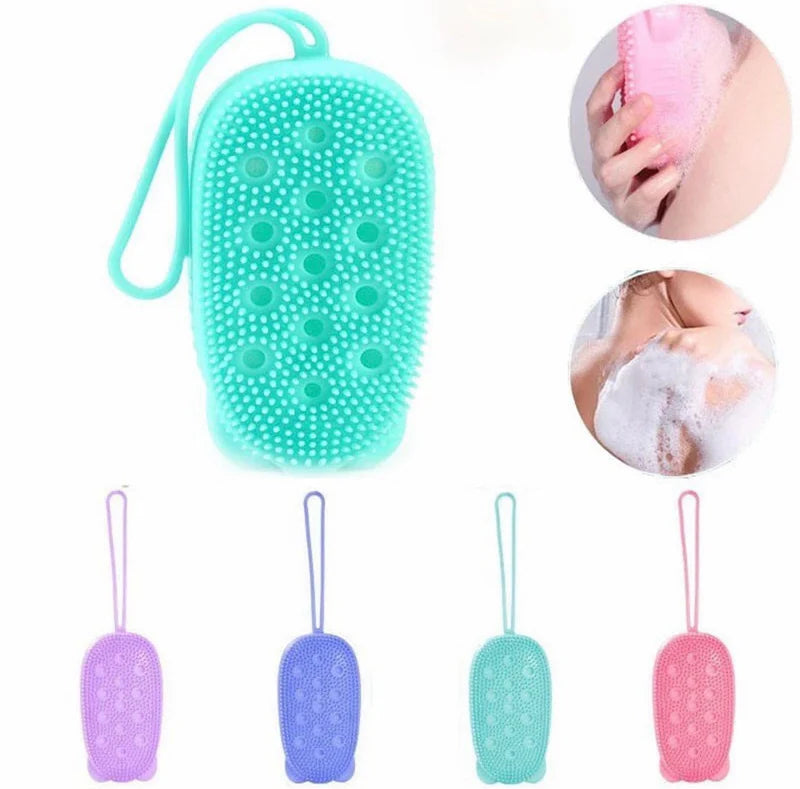 Silicone Bubble Bath Brush | Double-Sided Soft Body Scrubber for Deep Cleaning & Massage