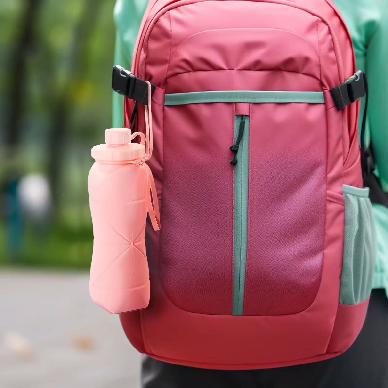 Silicone Foldable Water Bottle (600ml)