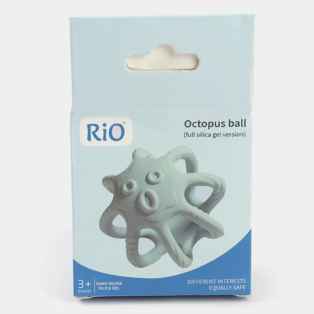 Rio Octopus Ball Baby Teether | BPA-Free Soft Silicone Sensory Teething Toy